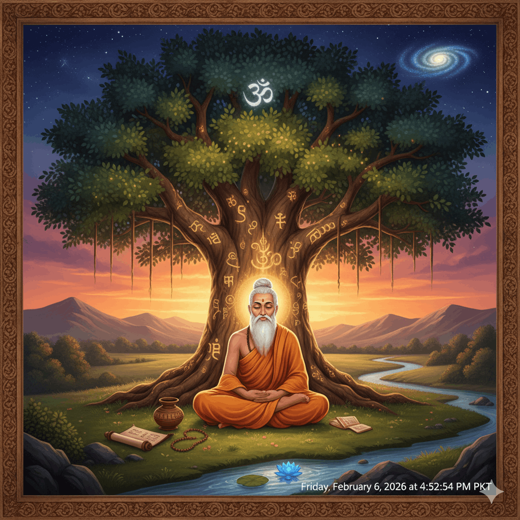 The Enlightened Sage and the Sacred Tree